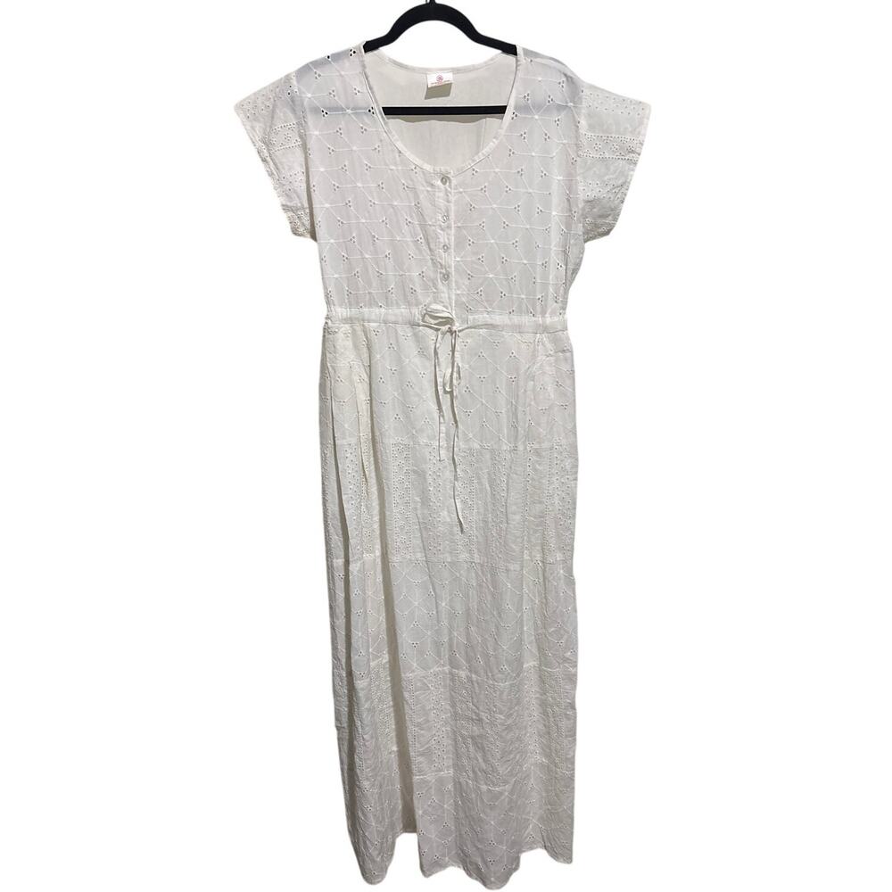 Moda-On 100% Cotton Dress White Eyelet